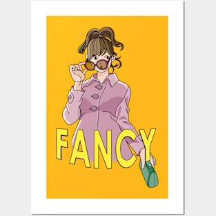 Fancy Girl! Cartoony Girl Posters and Art